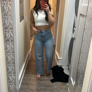 Garage wide leg jeans